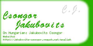 csongor jakubovits business card